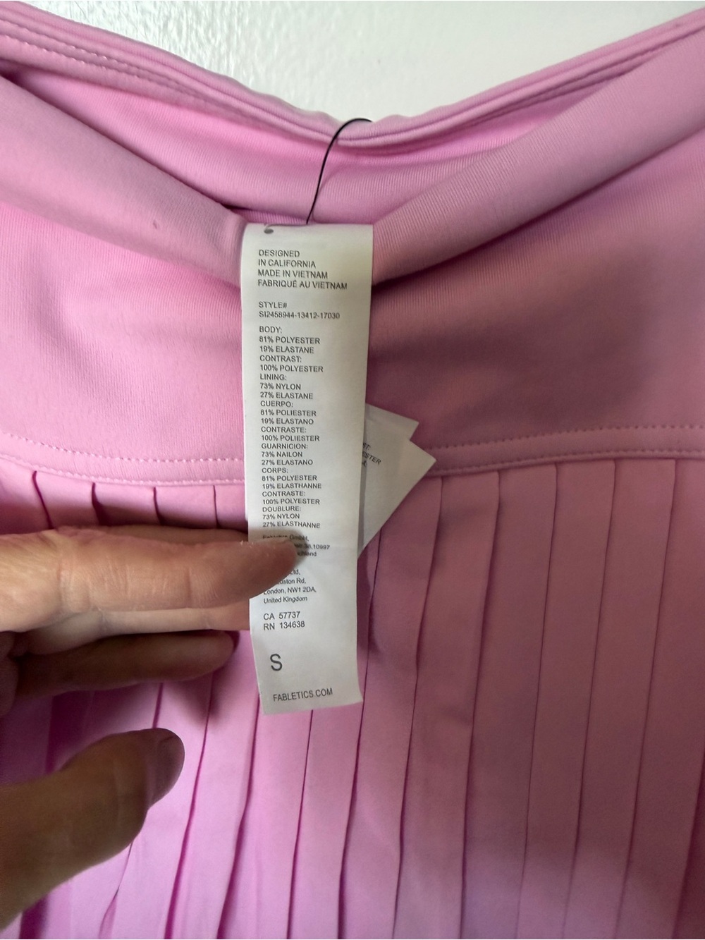 NWT Fabletics Hot Shot Pleated Skirt Ultra Mini - Picture 7 of 9